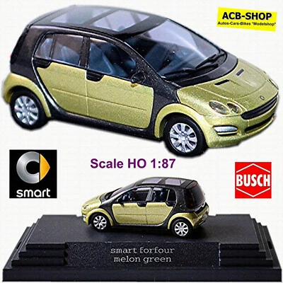 Smart Forfour 2004-06 Type: 454 Melon Green Metallic + Black 1:87 Busch - Image 1 of 4