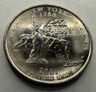 2001-D New York State Quarter 25cent Coin from Us Mint Set. Uncirculated Bu