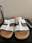 Dr Scholls BETTY  Double Air Pillo Strappy Sandals Sz 10 Leather WHITE • New‼