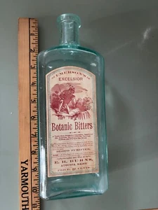 1880s Label Only Augusta ME Bitters Bottle Indian Emerson’s Excelsior - Picture 1 of 5