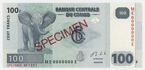 Congo Dem. Rep. 100 Franchi 30-6-2013 Scegli 98A.s UNC Banconota Non Circolata - Foto 1 di 3