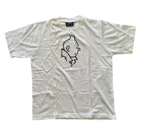 Tintin Vintage 90s T Shirt M The Adventure Cartoon Comic Herge Moulinsart NEW - Picture 1 of 5