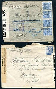 SPAIN: (17339) HOTEL/CENSORED COVERS TO HENLEAZE, BRISTOL 1944 - Picture 1 of 2