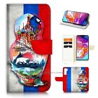 ( For Oppo A91 ) Flip Wallet Case Cover AJ40335 Russia Flag