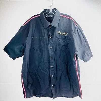 Coogi Shirt Mens XXL Black Embroidered Spell Out Hip Hop Y2K Skater Streetwear - Image 1 of 4