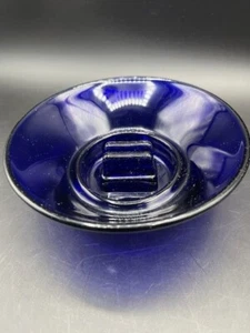 Vintage Cobalt Blue Glass Mid Century Modern Contemporary Ashtray *Rare* - Picture 1 of 5