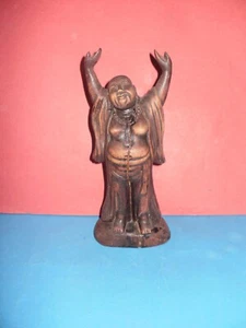 Original hand carved wooden statue of Budai /Pu-Tai or Hotei/ from the 19th c. - Picture 1 of 20