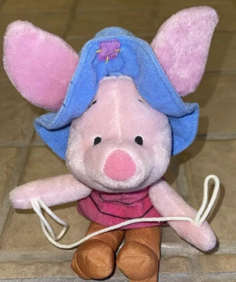 Disney Star Bean Piglet Mattel Peluche Winnie the Pooh Años 90 Vaquero Lazo Foto 1 de 4