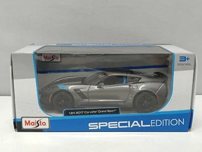 Chevrolet Corvette Grand Sport 2017 Grey Met Grigio Maisto 1:24 Usato 1/24 - Immagine 1 di 4