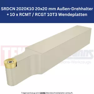 SRDCN 2020K10 20x20 mm soporte giratorio + 10 x placas reversibles RCMT / RCGT 10T3 - Imagen 1 de 6