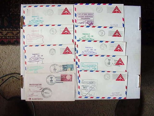 Group Of (10) US Air Mail First Flight Jet Service Covers VERY FINE w ...