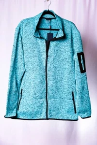 Women's or Unisex Veboon Turquoise fleece Performance active wear jacket size XL - Picture 1 of 9