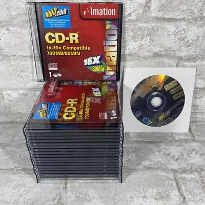 Imation CD-R 20 Pack 16x 80min /700MB 1x-16x Compatible Recordable Disc New READ - Image 1 of 3