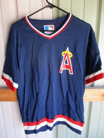 Vintage California Angels Sand Knit Jersey Adult Large Cover