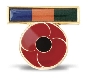 2642 REMEMBER THEIR SERVICE PROTECTING OUR BORDERS RIBBON POPPY LAPEL PIN ANZAC - Picture 1 of 1