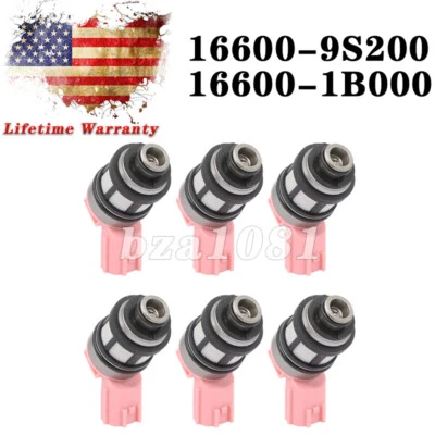 JS23-4 6Pcs Fuel Injectors For Nissan Frontier 1998-2004 Quest 1995-2003 3.3L V6 - Image 1 of 4