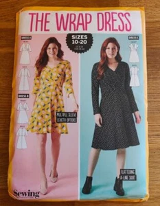SEWING PATTERN - Delia Simply Sewing Pattern The Warp Dress Sozes 10-20 - Picture 1 of 2