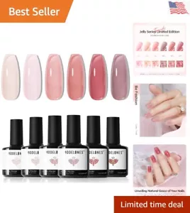 6 Luxurious Jelly Gel Nail Polish Colors – Ideal for Instant Nail Art Designs - Picture 1 of 11