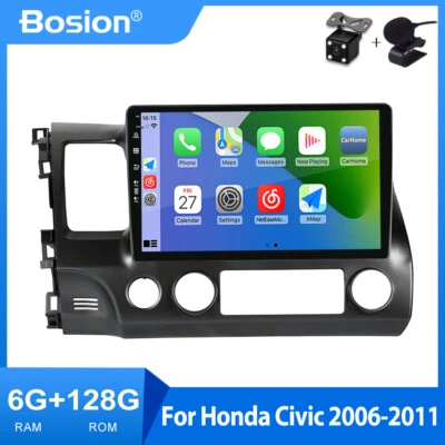 10.1'' Autoradio Für Honda Civic 2006-2011 Android 13 GPS WIFI Carplay BT 6+128G - Bild 1 von 4