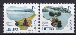Litauen 2001 Yvert 662/63 Europa CEPT Wasser postfrisch ss - Bild 1 von 1