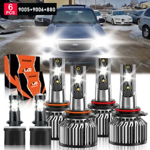 6x LED Headlight High Low + Fog Lights Combo 6500K Bulbs For GMC Envoy 2002-2009 - Picture 1 of 12