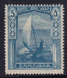 ZANZÍBAR SG259 1913 5r ACERO - montado como nuevo - Imagen 1 de 2