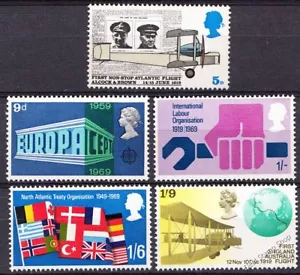 GB 1969 Anniversaries Complete Set SG791-795 Unmounted Mint MNH - Picture 1 of 1