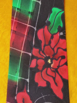 ROBERT DASKAL ~ CORBATA ARTÍSTICA PINTADA A MANO ~ ROJO VERDE NAVIDAD ~ 57" Foto 1 de 4