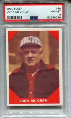 1960 Fleer #66 John McGraw PSA 8 NM-MT New York Giants - Image 1 of 2