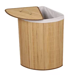 Bambus Wäschekorb 57L natur Wäschebox faltbar Wäschesack Wäschetruhe Sammler - Bild 1 von 7