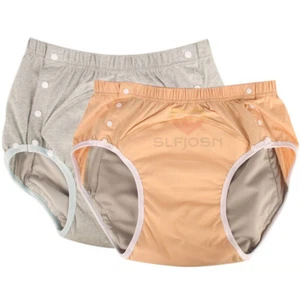 2Pack Adult Incontinence Diaper Pants for Elderly Washable Adjustable Leak-Proof - Picture 1 of 29