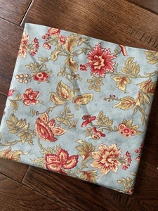 MODA Chocolat 3 Sisters - Blue Floral 31”x 44” Remnant Cotton Fabric- VTG - Picture 1 of 3