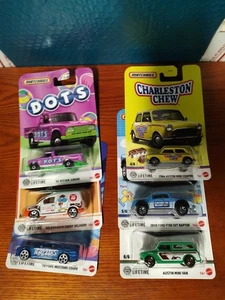 2025 MATCHBOX CANDY SERIES- COMPLETE SET OF 6 Austin, Ford, Chevy, Nissan,VW 🆕 - Picture 1 of 24