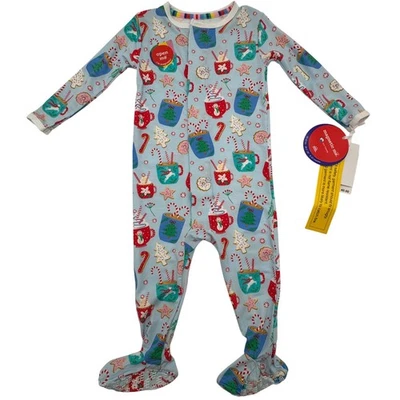 NUEVO Pijama Magnetic Me Footie Bebé 9-12 Meses Navidad Cacao Pan de Jengibre Modal Foto 1 de 4