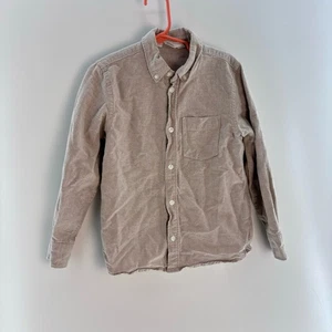 Camicia H&M ragazzo taglia 6 media marrone beige con bottoni e colletto - Foto 1 di 9