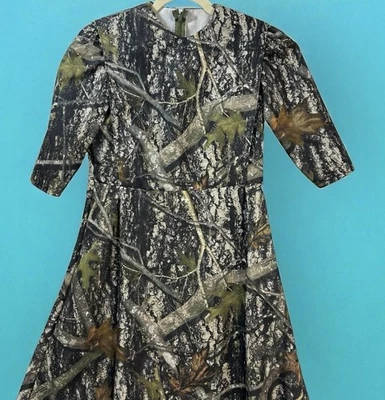 "Vestido de Caza Camuflaje Madera Verdadera Ocultar Amish Menonita Capa 38""x32"" Modesto" Foto 1 de 4