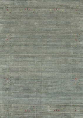 Alfombra de comedor hecha a mano 8x10 lana verde tribal decoración del hogar alfombra oriental Foto 1 de 4