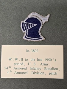 US Army 54th Armored Infantry Battalion Patch / Museum Collection (017) - Picture 1 of 4