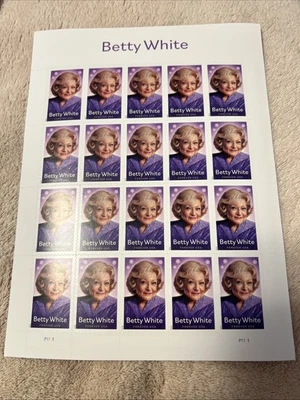 USPS Forever Stamps Betty White Sheet of 20 Stamps - Image 1 of 2