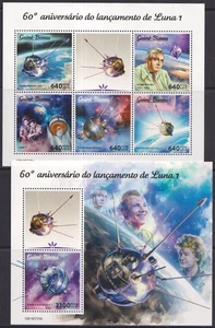 GS1048 2019 GUINEA-BISSAU SPACE LUNA 1 YURI GAGARIN KOROLEV #10855-9+BL1861 MNH - Bild 1 von 1
