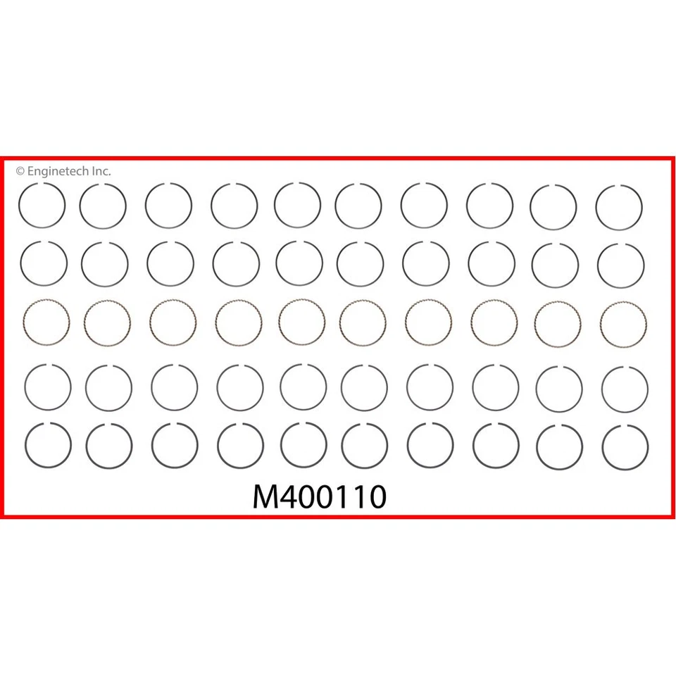Juego de anillos de pistón de motor Enginetech M400110-040; diámetro de 4,040" Foto 1 de 1