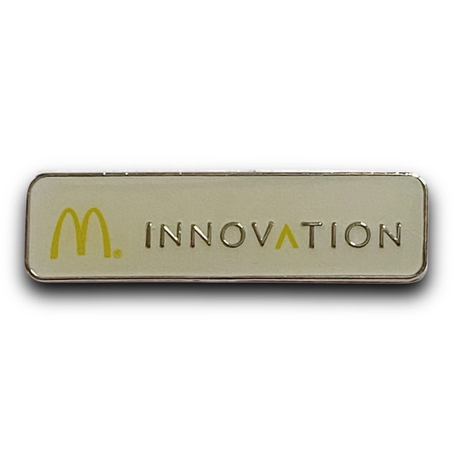 McDonald’s Pin Innovation Y2K Silver & White Yellow Arches Metal Lapel Pin - Image 1 of 4