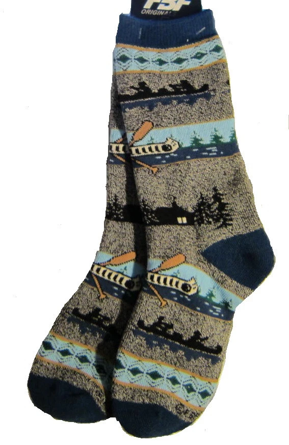 Great Outdoors CANOE RIVER Sportsman Adult Cushioned Socks Medium 6-11 - Image 1 of 1