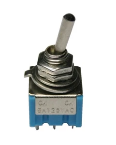 Mini Kippschalter Schalter ON-ON 3PIN AC 6A/125V (0050) - Bild 1 von 1