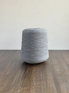 640g 100% Wool 2/26Nm Yarn Cone China Gray - Picture 1 of 11