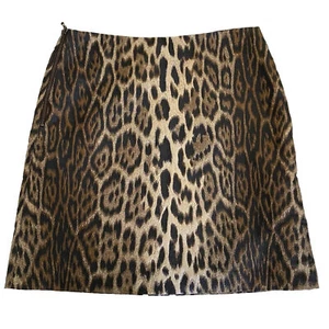 Lanvin Damen Hiver 2014 kurzer Leopardenmuster Seidenmischung Rock; Größe 40 (US 8) - Bild 1 von 7