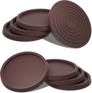 Furniture Coasters Non-Slip Bed Leg Pads round Rubber anti Sliding Caster Cups f - Picture 1 of 12