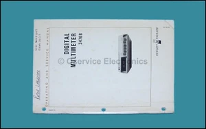 Hewlett Packard 626 3476B Multimeter Original Printed Service  Operating Manual - Picture 1 of 1