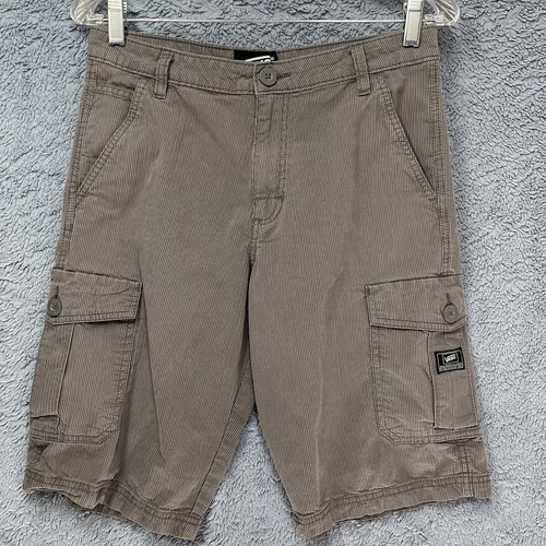 VANS Pantaloncini cargo uomo Van’s taglia 28 (effettivi 30) cucitura interna 12” marrone logo a righe