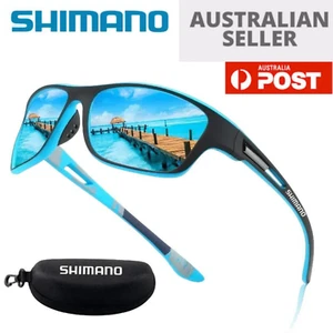 Shimano Sunglasses Polarized Men Fishing Spectacles Driving Cycling Sport Glass - Picture 1 of 9